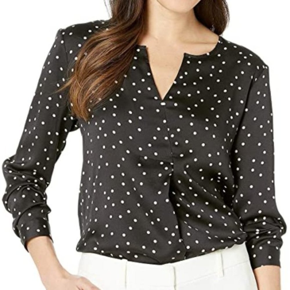 Worn Vince Camuto Polka Dot Blouse